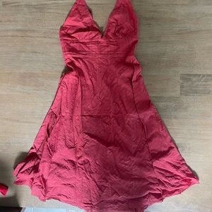 JCrew salmon halter dress